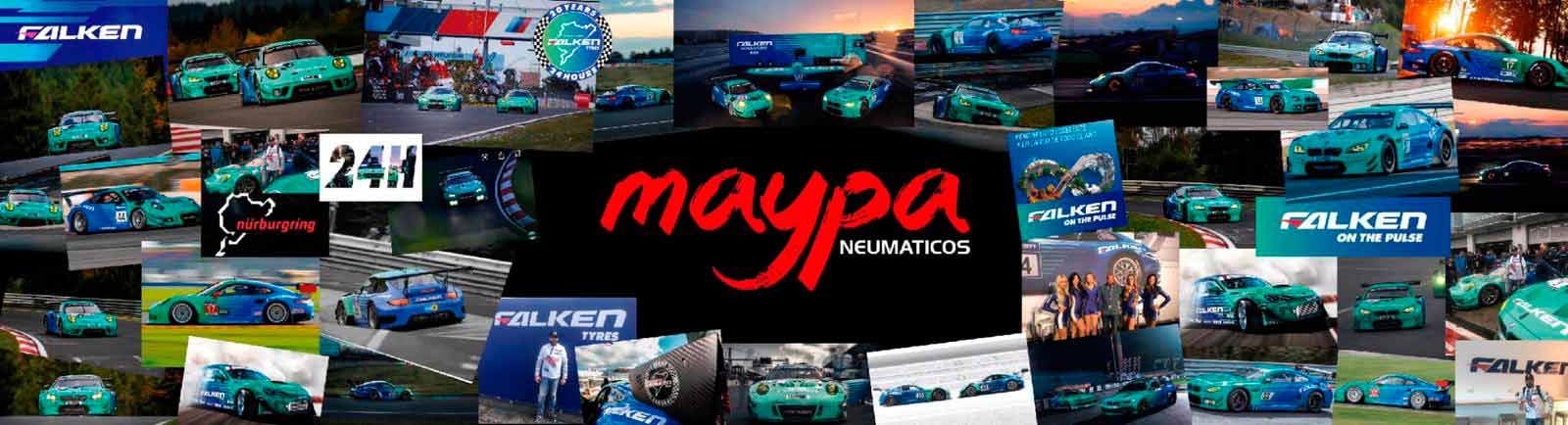 Maypa Neumáticos carros y logo
